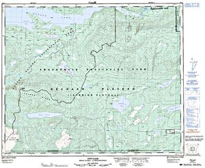 NTS 50k map for EUTSUK LAKE, British Columbia