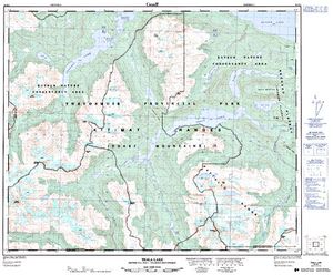 NTS 50k map for EUTSUK LAKE, British Columbia
