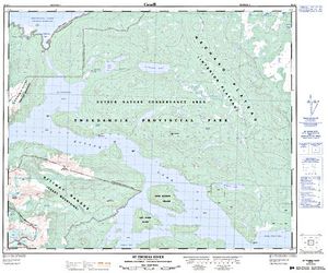 NTS 50k map for Whitesail Lake, British Columbia