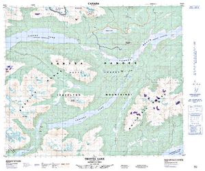 NTS 50k map for Whitesail Lake, British Columbia