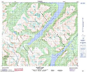 NTS 50k map for Morice Lake, British Columbia