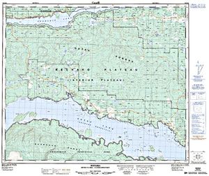 NTS 50k map for Eastern Lake, British Columbia