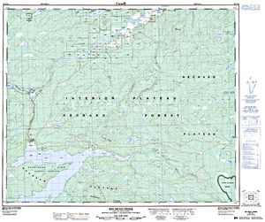 NTS 50k map for HOBSON LAKE, British Columbia