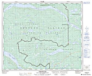 NTS 50k map for CHESLATTA LAKE, British Columbia