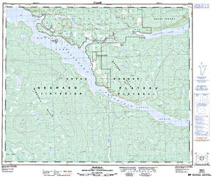 NTS 50k map for CHESLATTA LAKE, British Columbia