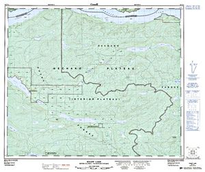 NTS 50k map for CHESLATTA LAKE, British Columbia