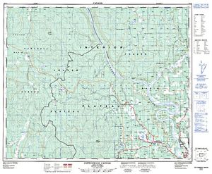 NTS 50k map for BOUCHIE LAKE, British Columbia