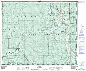NTS 50k map for CHUBB LAKE, British Columbia