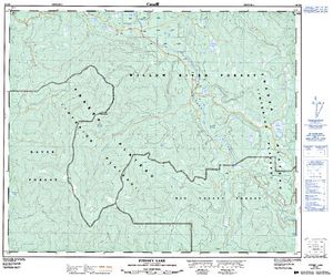 NTS 50k map for ISPAH LAKE, British Columbia