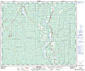 NTS 50k map for SHESTA LAKE, British Columbia