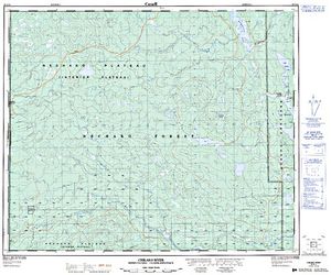 NTS 50k map for TASA LAKE, British Columbia