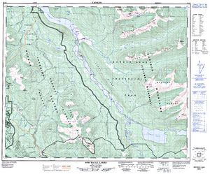 NTS 50k map for SWAN LAKE, British Columbia