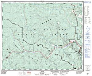 NTS 50k map for Willow River, British Columbia