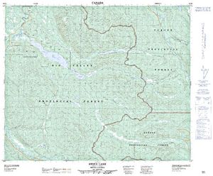 NTS 50k map for SLENDER LAKE, British Columbia