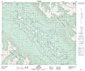 NTS 50k map for Goat River, British Columbia