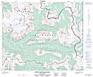 NTS 50k map for Sheep Creek, Alberta