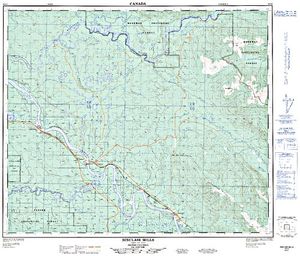 NTS 50k map for Bowron River, British Columbia
