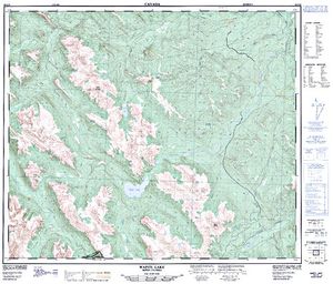 NTS 50k map for WAPITI LAKE, British Columbia