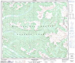 NTS 50k map for Parsnip River, British Columbia