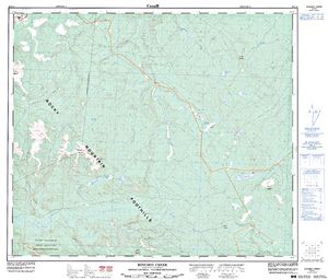 NTS 50k map for Flatbed Creek, British Columbia