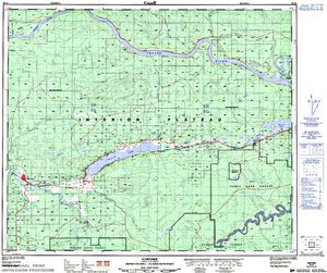 NTS 50k map for EAGLET LAKE, British Columbia