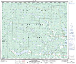 NTS 50k map for SAXTON LAKE, British Columbia