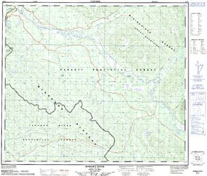 NTS 50k map for Parsnip River, British Columbia