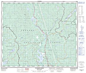 NTS 50k map for MERTON LAKE, British Columbia