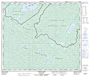 NTS 50k map for MERTON LAKE, British Columbia