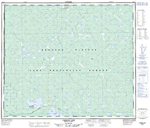 NTS 50k map for Great Beaver Lake, British Columbia