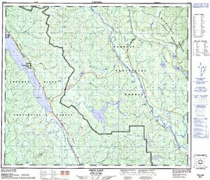 NTS 50k map for Crooked River, British Columbia