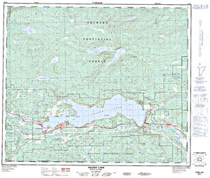 NTS 50k map for FRASER LAKE, British Columbia