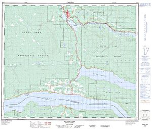 NTS 50k map for BURNS LAKE, British Columbia