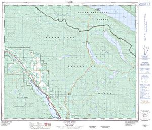 NTS 50k map for Pinkut Creek, British Columbia