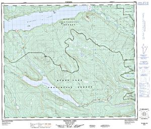 NTS 50k map for Pinkut Creek, British Columbia