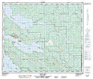 NTS 50k map for PINCHI LAKE, British Columbia