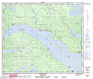 NTS 50k map for PINCHI LAKE, British Columbia