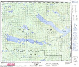 NTS 50k map for CUNNINGHAM LAKE, British Columbia