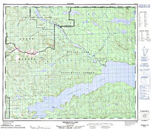 NTS 50k map for TREMBLEUR LAKE, British Columbia