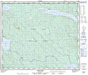 NTS 50k map for INZANA LAKE, British Columbia