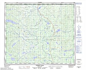 NTS 50k map for INZANA LAKE, British Columbia