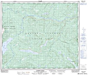 NTS 50k map for MCBRIDE LAKE, British Columbia