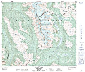 NTS 50k map for Telkwa River, British Columbia