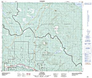 NTS 50k map for BABINE LAKE, British Columbia