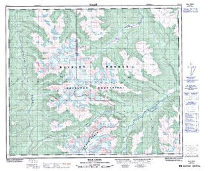 NTS 50k map for Telkwa River, British Columbia