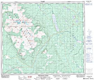 NTS 50k map for Llama Lake, British Columbia
