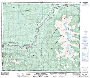 NTS 50k map for Skeena River, British Columbia