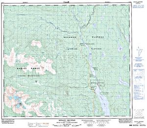 NTS 50k map for Nilkitkwa Lake, British Columbia