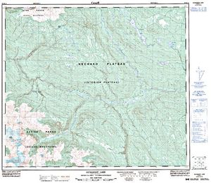 NTS 50k map for Babine River, British Columbia