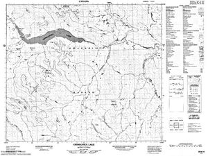 NTS 50k map for GERMANSEN LAKE, British Columbia